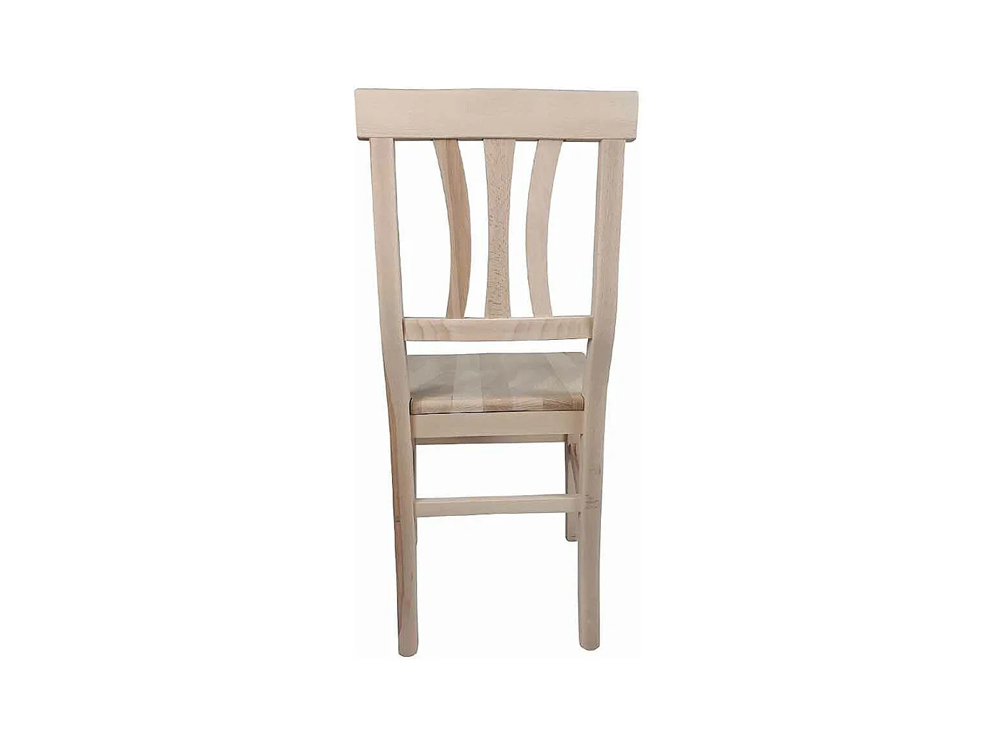Silla Vittoria en madera cruda para pintar con asiento de madera maciza