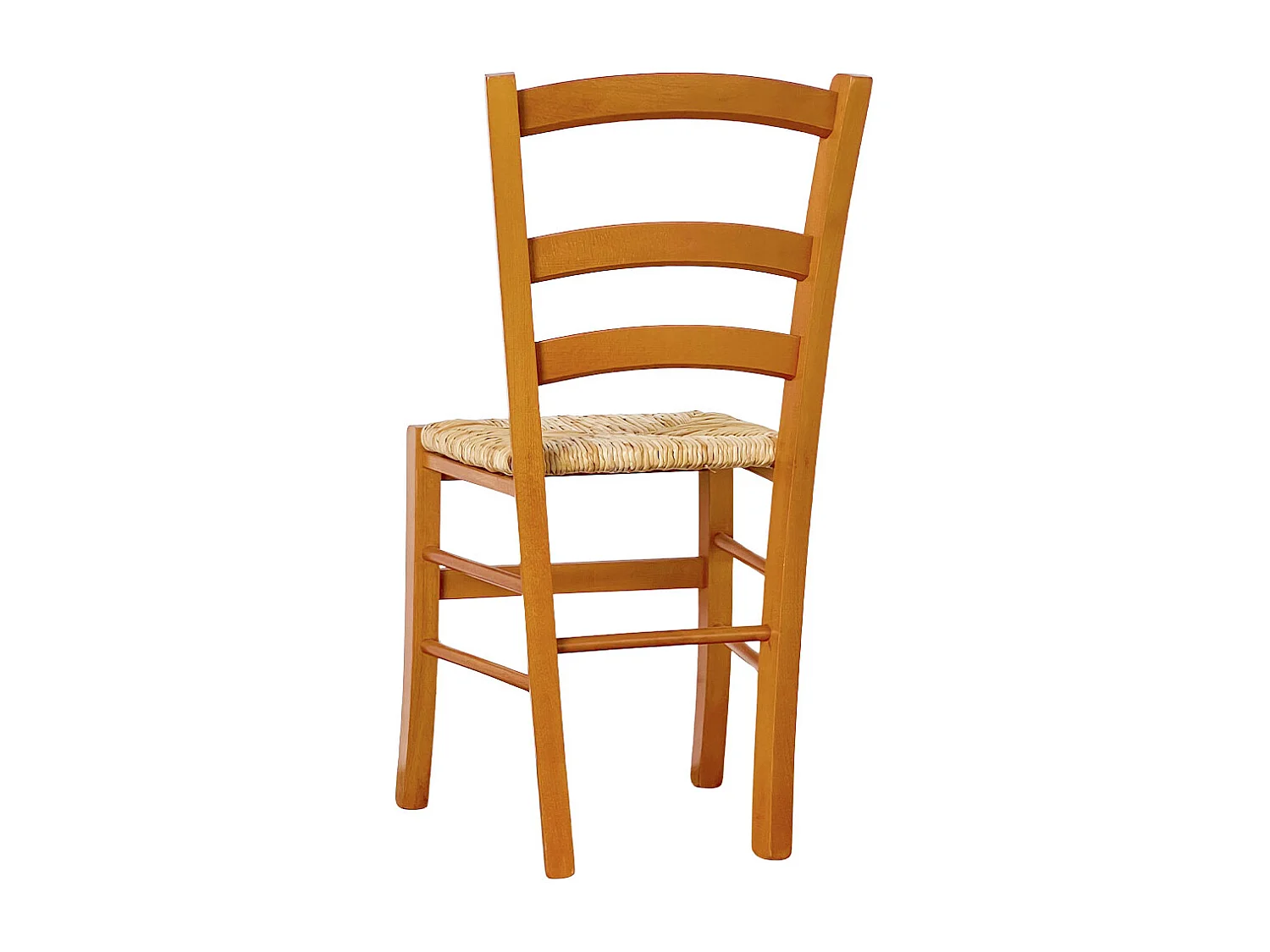 Sedia in legno con seduta in paglia di Riso mod. Venezia ciliegio