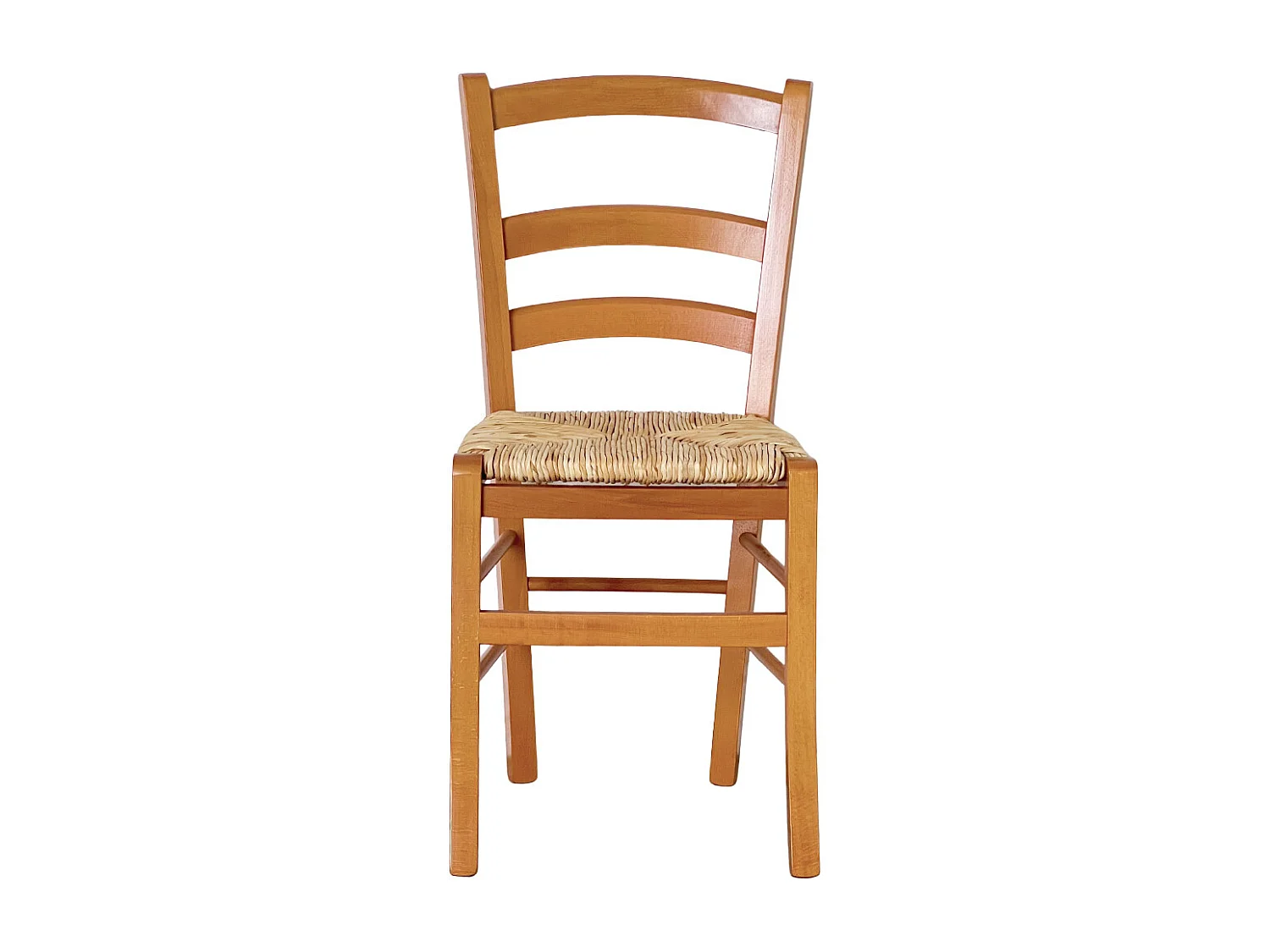 Sedia in legno con seduta in paglia di Riso mod. Venezia ciliegio