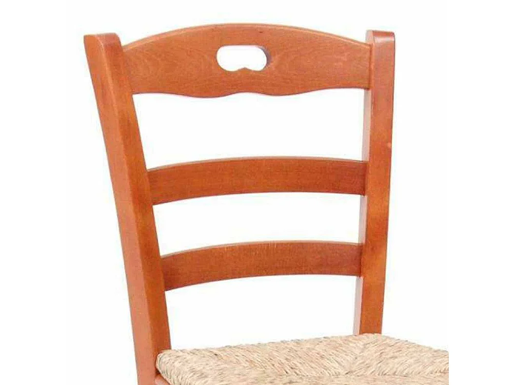 Chaise modèle Loris avec assise en paille couleur cerise
