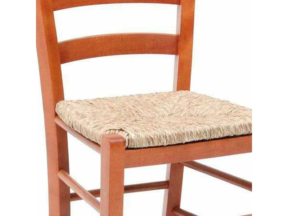 Chaise modèle Loris avec assise en paille couleur cerise