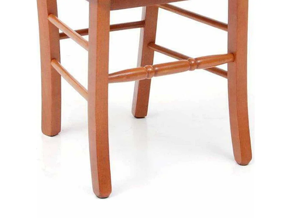 Chaise modèle Loris avec assise en paille couleur cerise