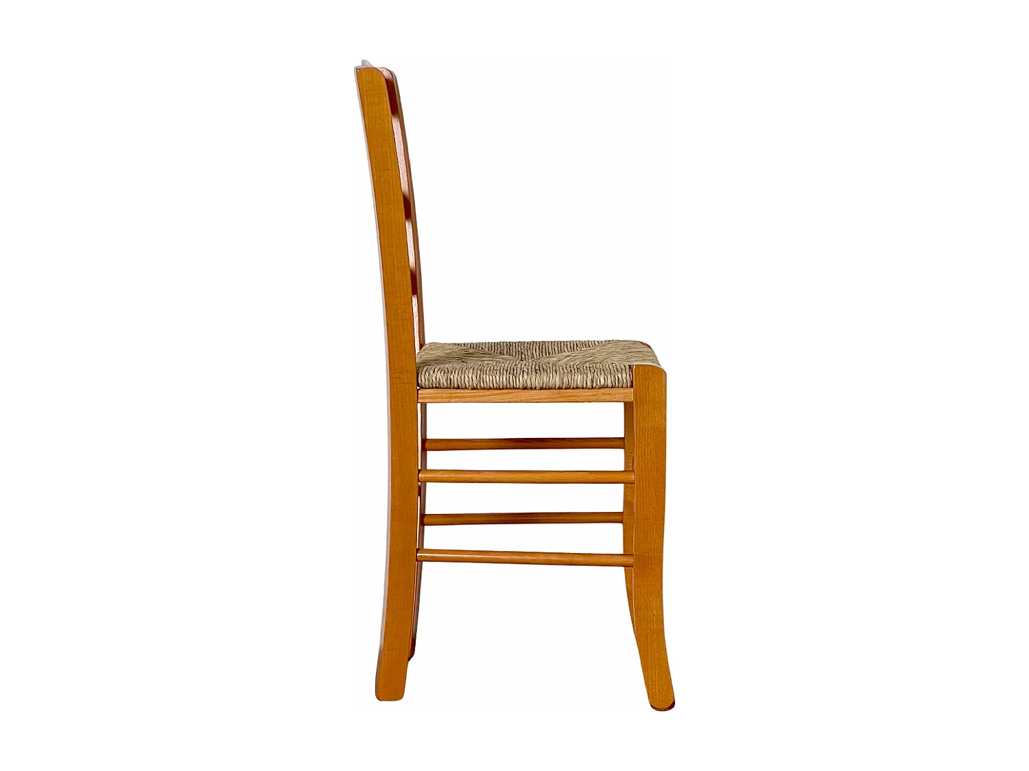 Chaise de campagne en bois de cerisier avec assise en paille