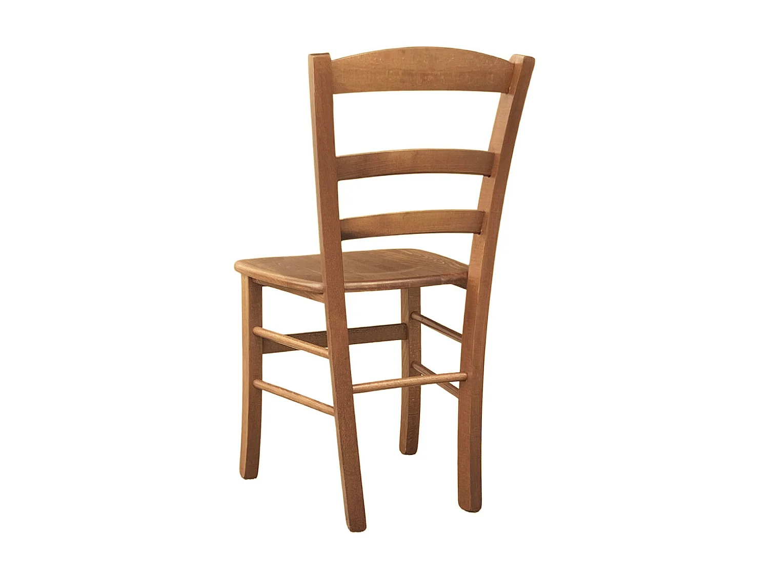 Sedia legno paesana con seduta in legno noce chiaro x6