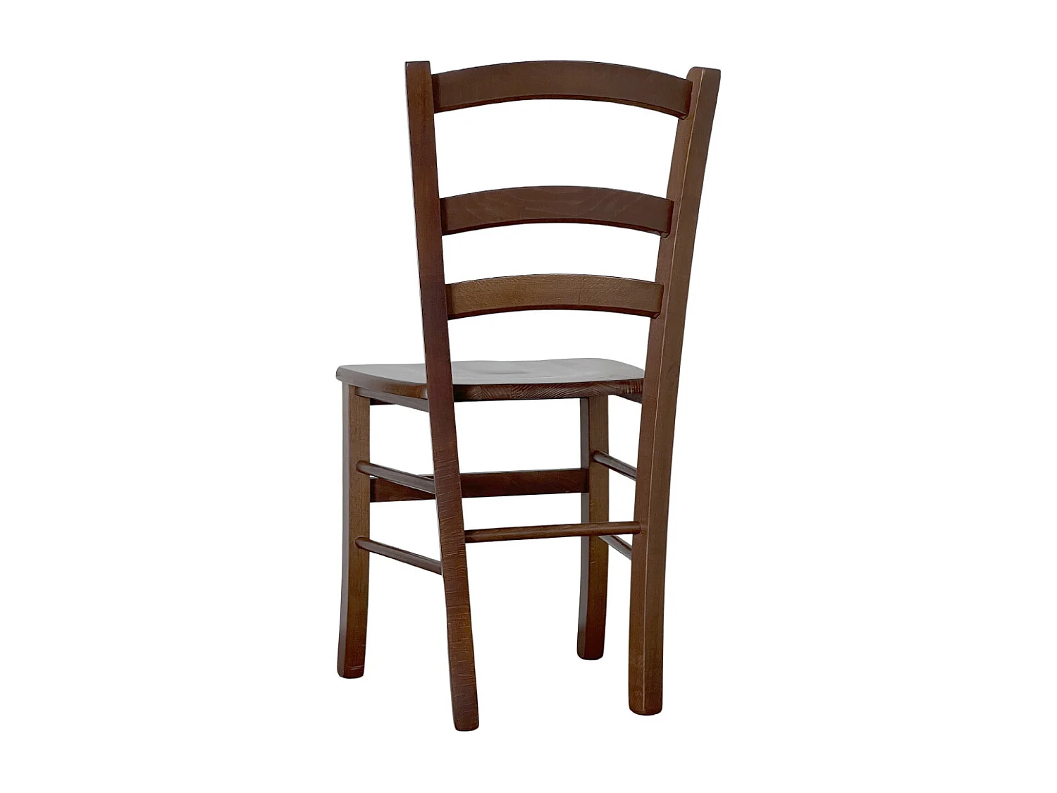 Sedia da sala da pranzo venezia con seduta in legno massello noce scuro