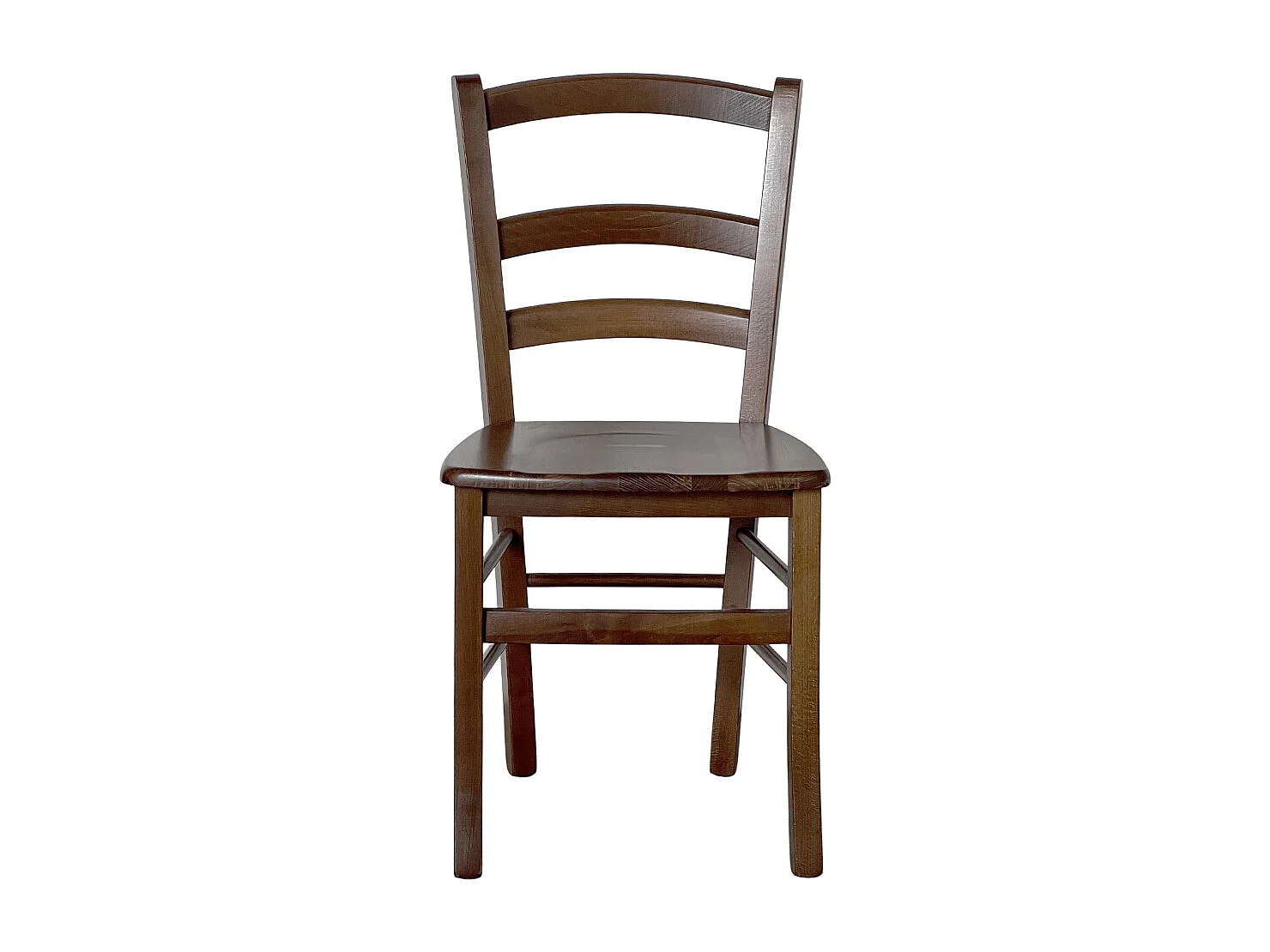 Sedia da sala da pranzo venezia con seduta in legno massello noce scuro