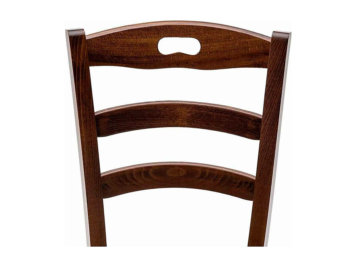 Chaise en bois Loris avec assise en bois massif de noyer foncé