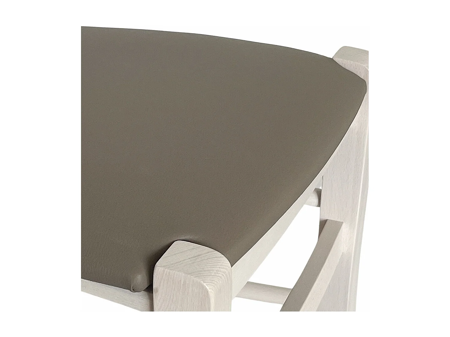 Siège en bois vénitien blanc avec un siège en forme de colombe