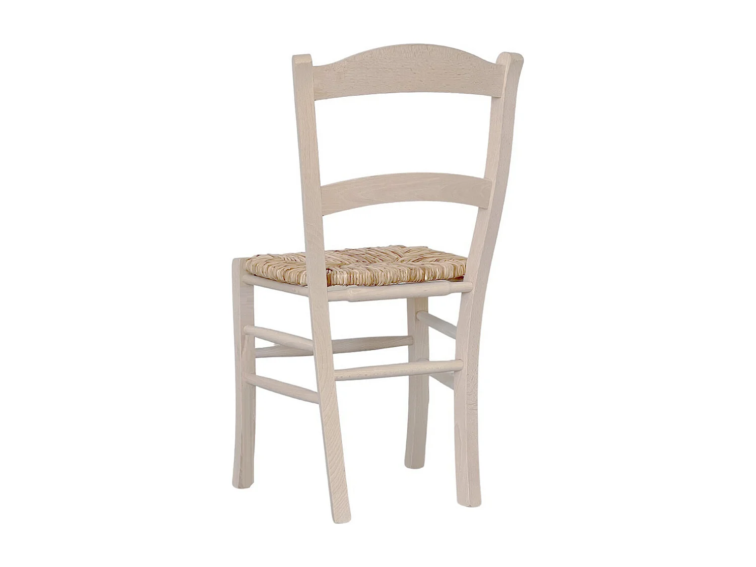 Chaise de salle à manger marocaine avec assise en paille de riz crue à peindre