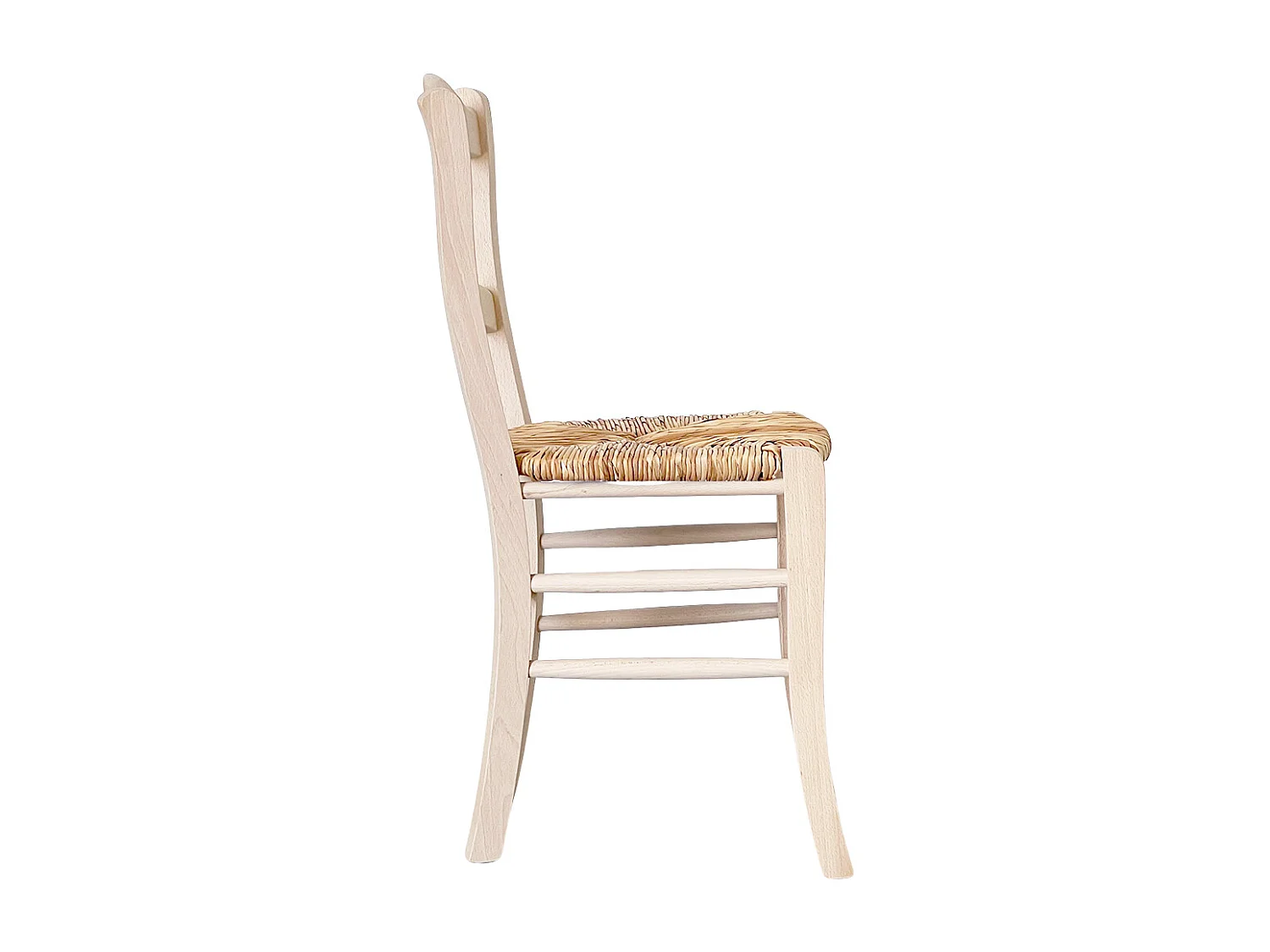 Chaise de salle à manger marocaine avec assise en paille de riz crue à peindre