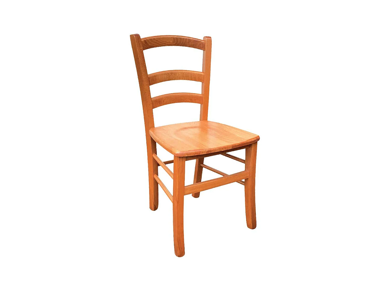 Chaise en bois de Venise avec assise en bois de cerisier massif