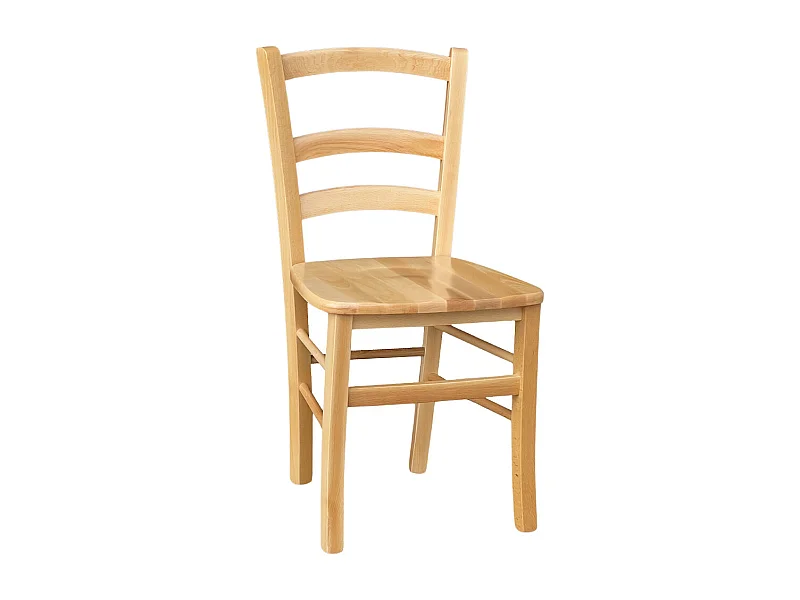 Silla de campo de Venecia con asiento macizo de madera natural