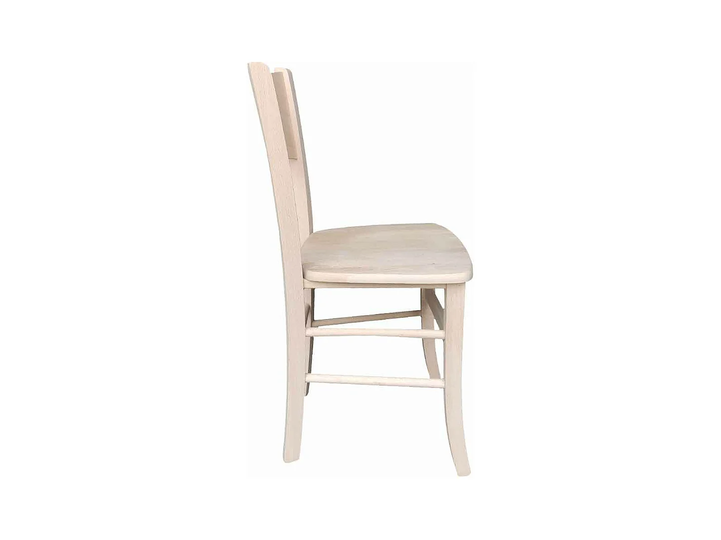 Sedia in legno Lucy grezza da verniciare con seduta in legno massello