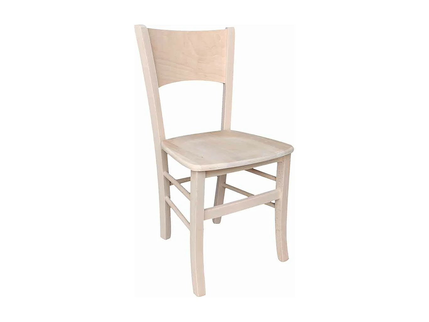 Chaise Lucy en bois brut à peindre avec assise en bois massif