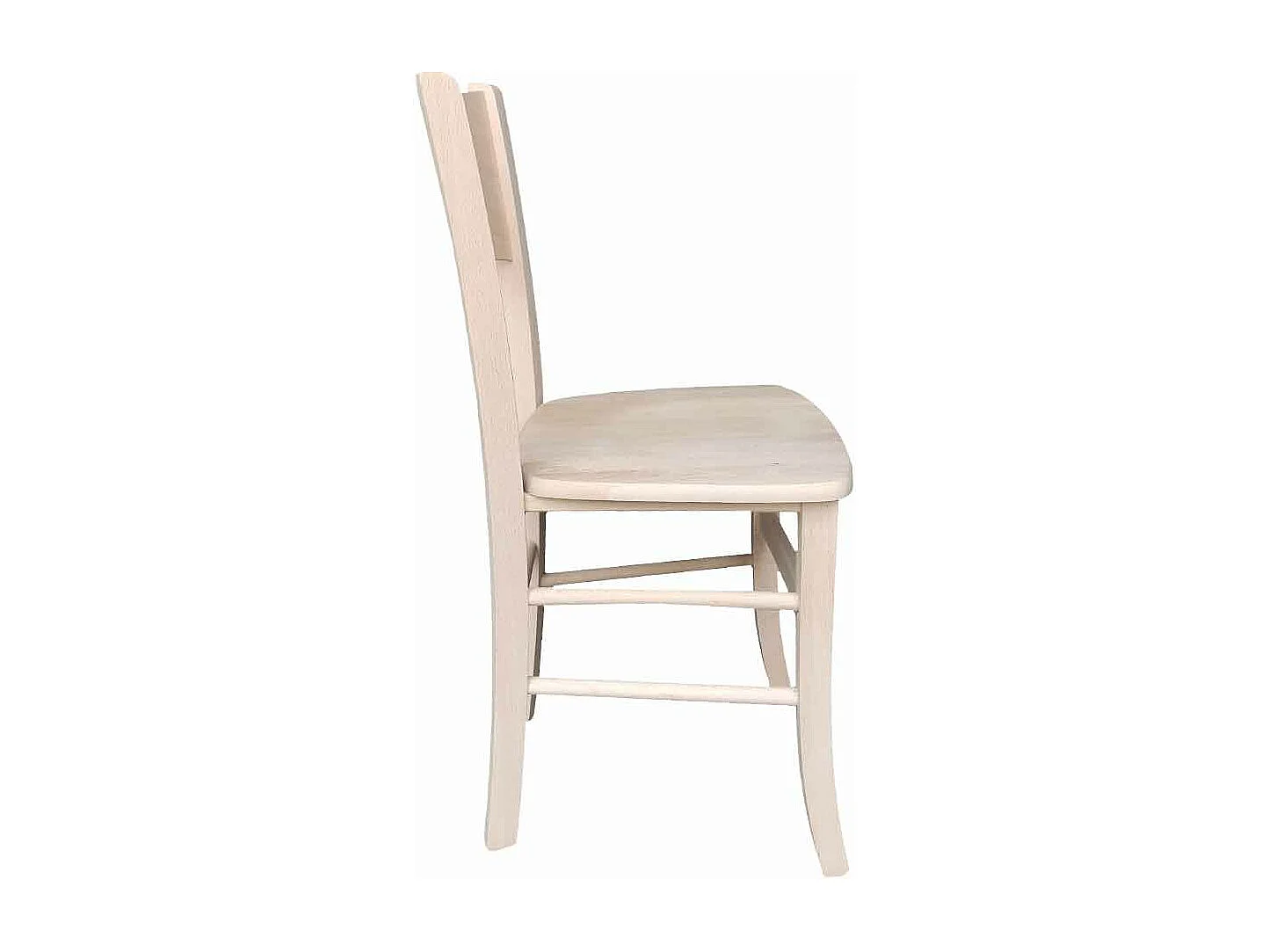 Chaise Lucy en bois brut à peindre avec assise en bois massif