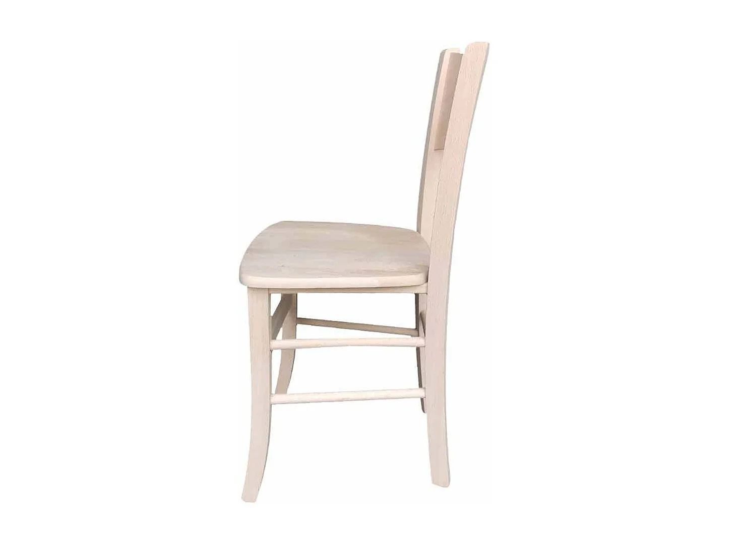 Chaise Lucy en bois brut à peindre avec assise en bois massif