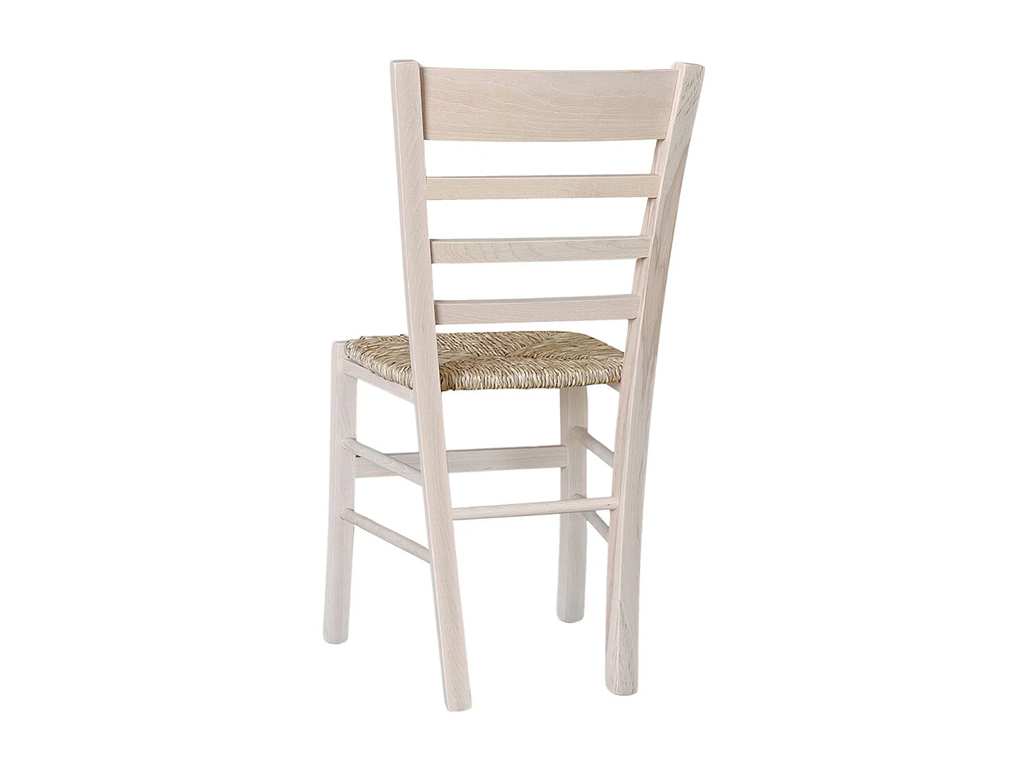 Chaise en bois massif avec assise en paille mod. SARA à peindre