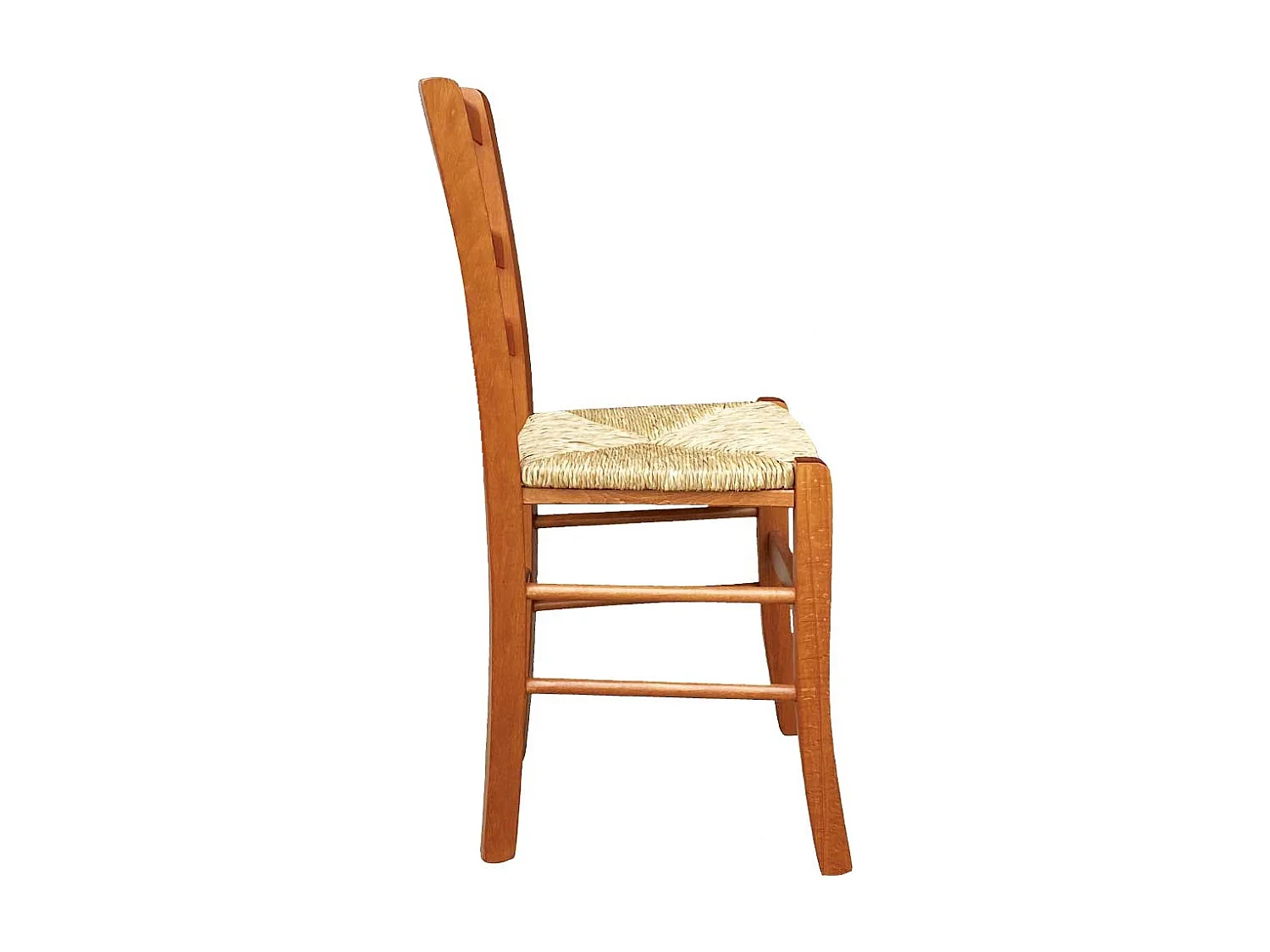 Chaise en cerisier de Venise avec assise en paille