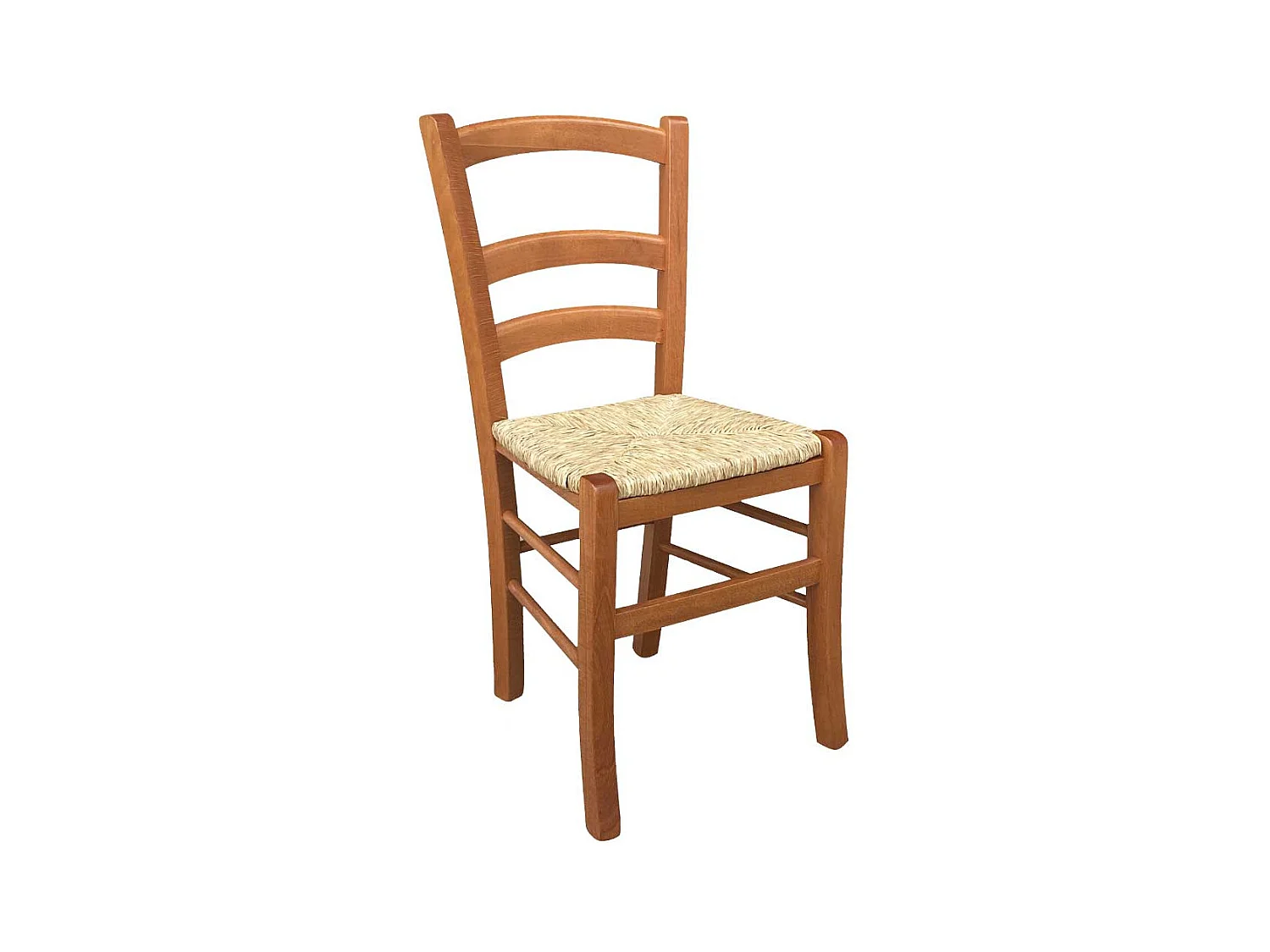 Chaise en cerisier de Venise avec assise en paille