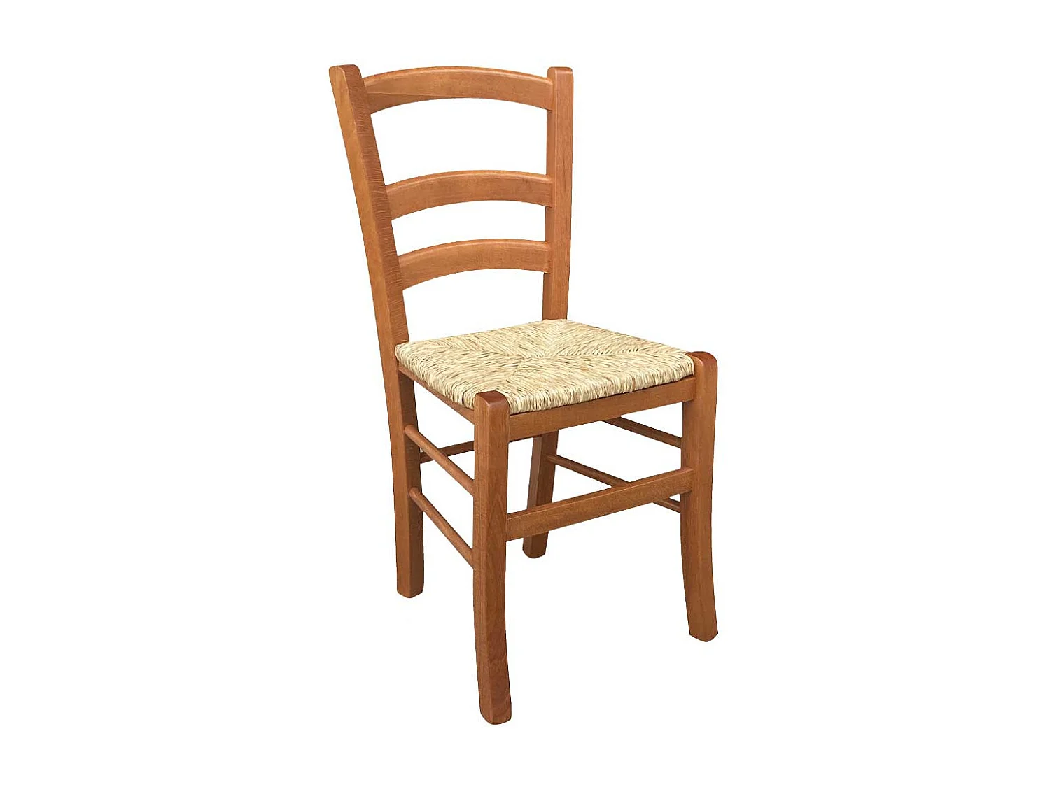 Chaise en cerisier de Venise avec assise en paille