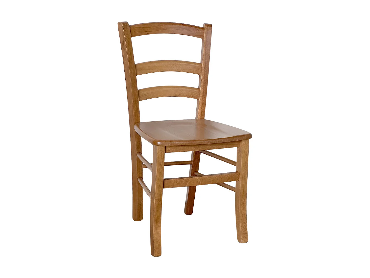 Chaise Venice en bois de noyer clair assise massive