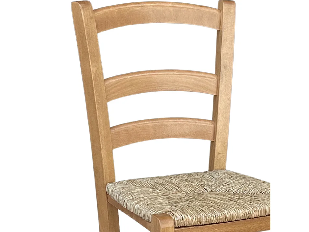 Chaise en bois de Venise avec assise en paille de noyer clair