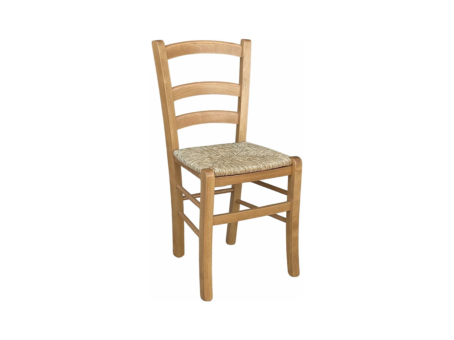 Chaise en bois de Venise avec assise en paille de noyer clair