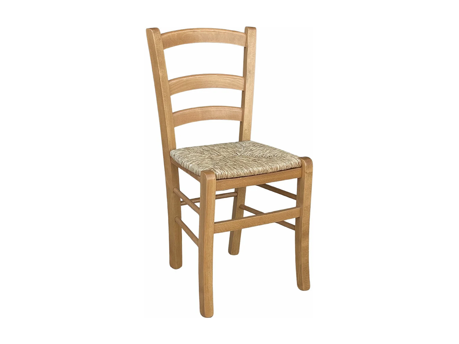 Chaise en bois de Venise avec assise en paille de noyer clair