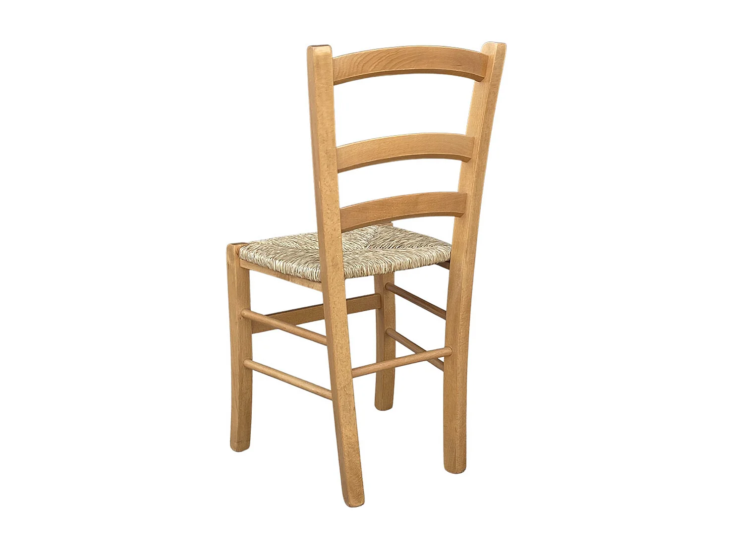 Chaise en bois de Venise avec assise en paille de noyer clair