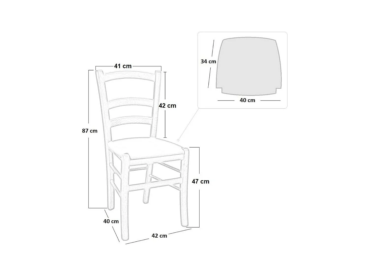 Sedia legno venezia turchese con seduta in similpelle tortora