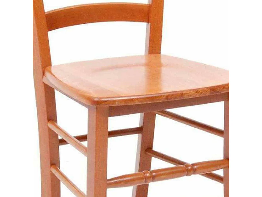 Chaise modèle Loris avec assise en bois massif couleur cerisier