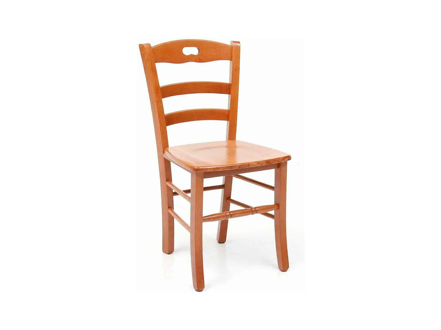 Chaise modèle Loris avec assise en bois massif couleur cerisier