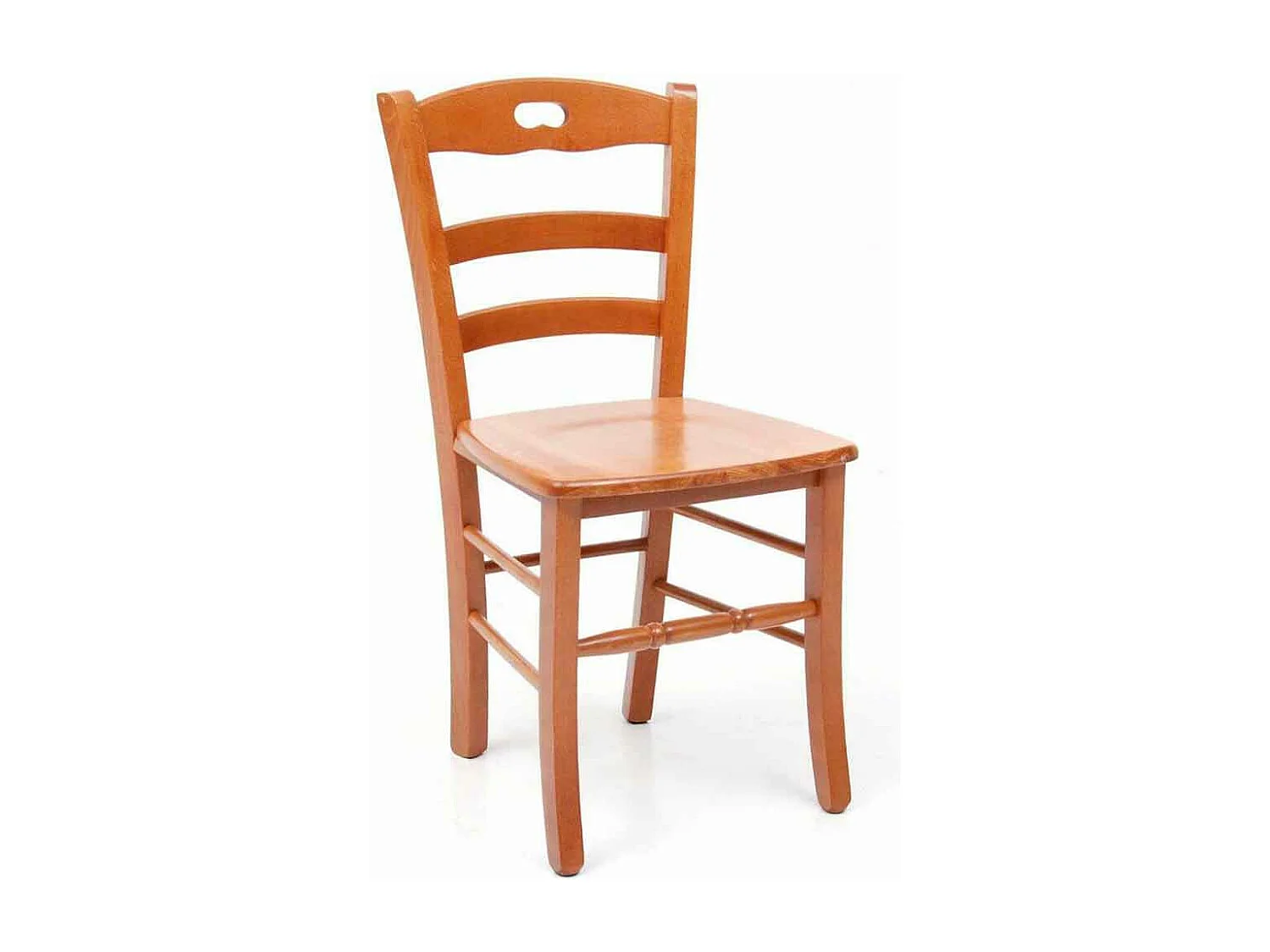 Chaise modèle Loris avec assise en bois massif couleur cerisier