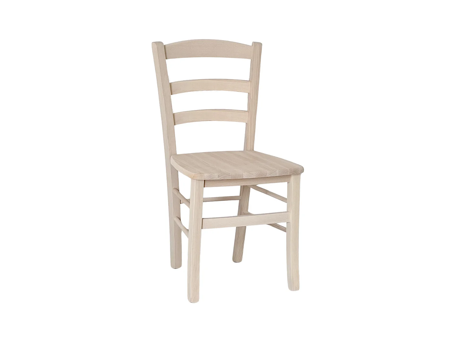 Chaise de campagne avec assise en bois massif brut à peindre