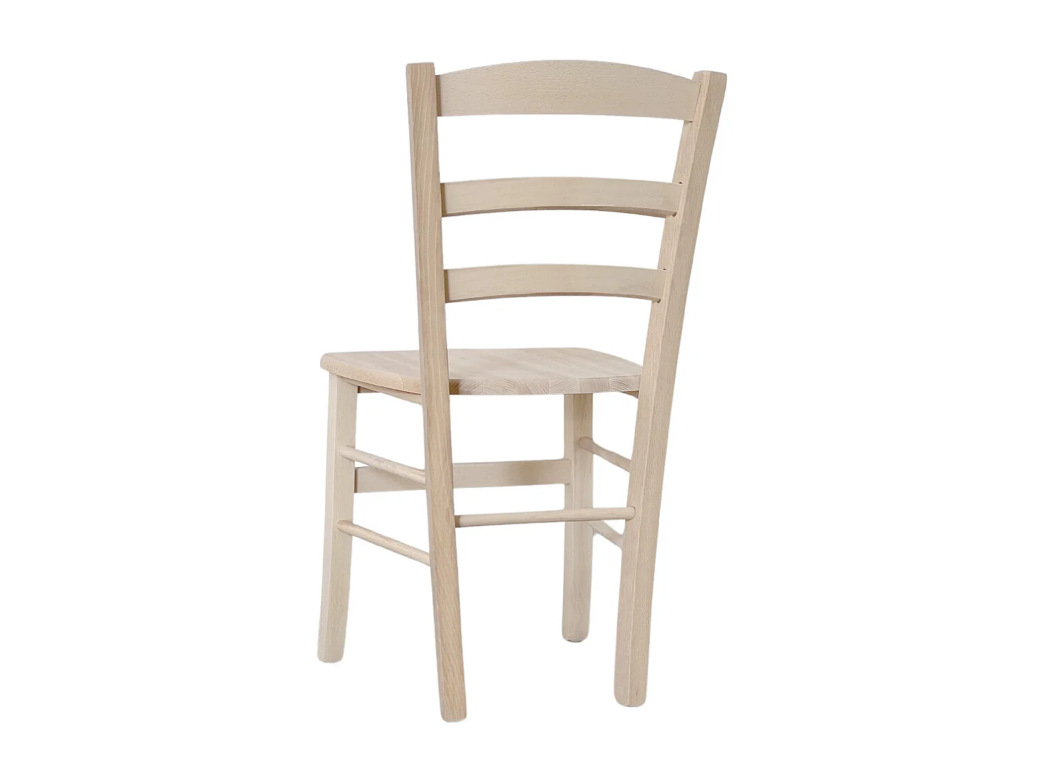 Chaise de campagne avec assise en bois massif brut à peindre