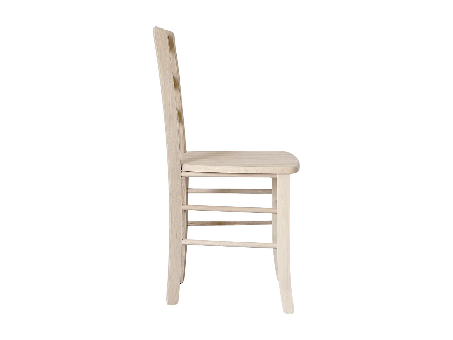 Chaise de campagne avec assise en bois massif brut à peindre