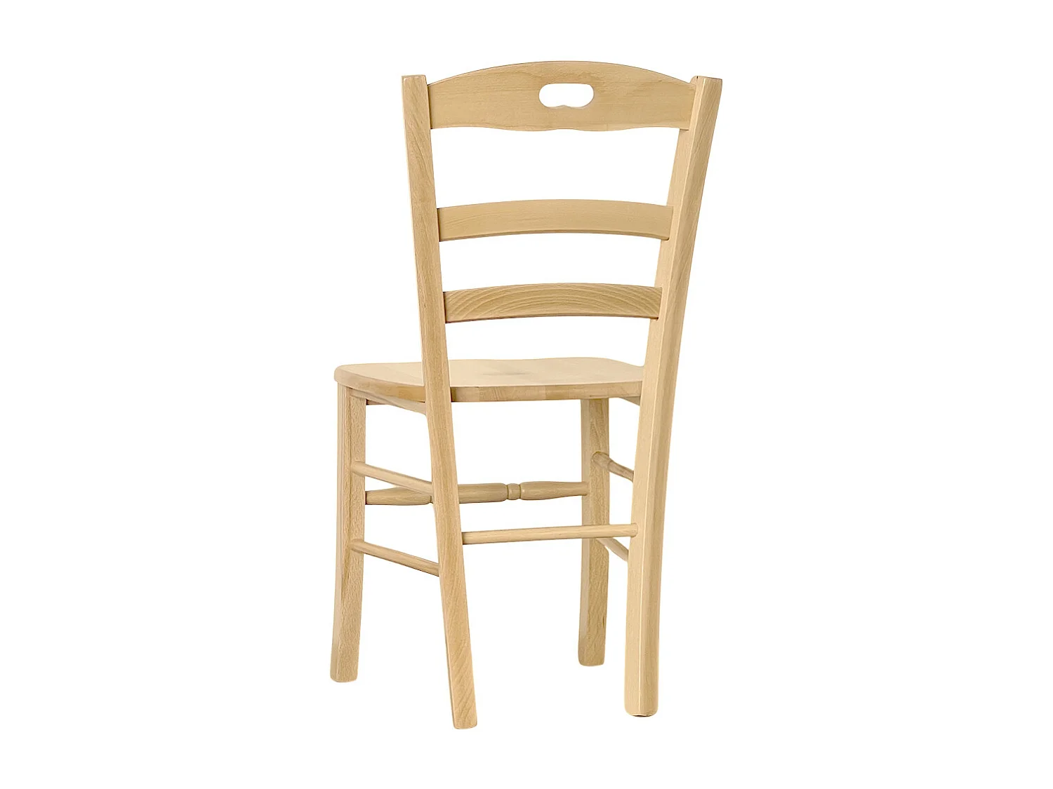 Chaise de salle à manger en loris naturel avec assise en bois massif