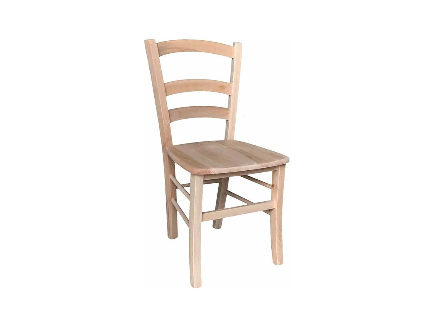Chaise modèle Venezia avec assise en bois brut à peindre