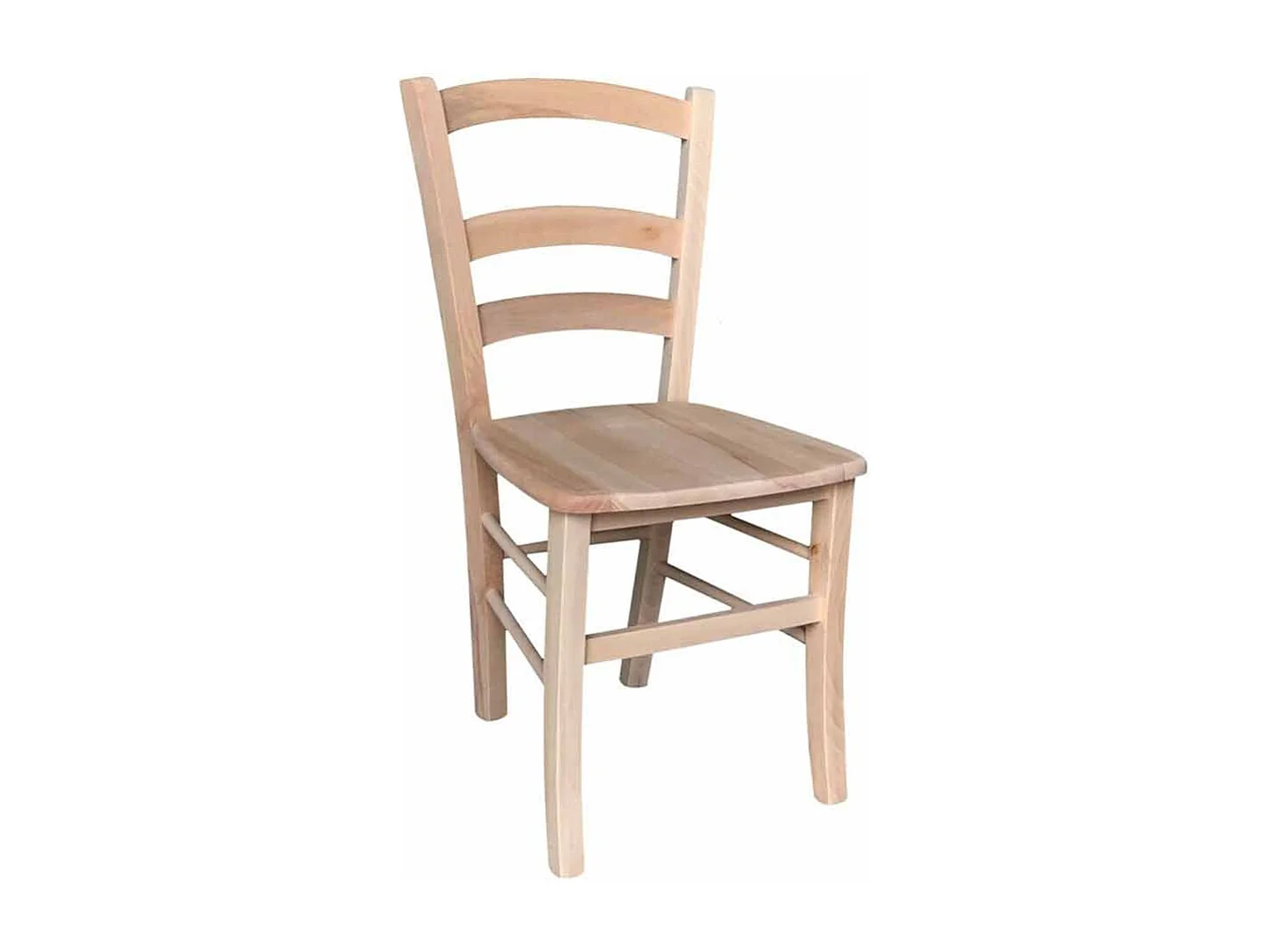 Chaise modèle Venezia avec assise en bois brut à peindre