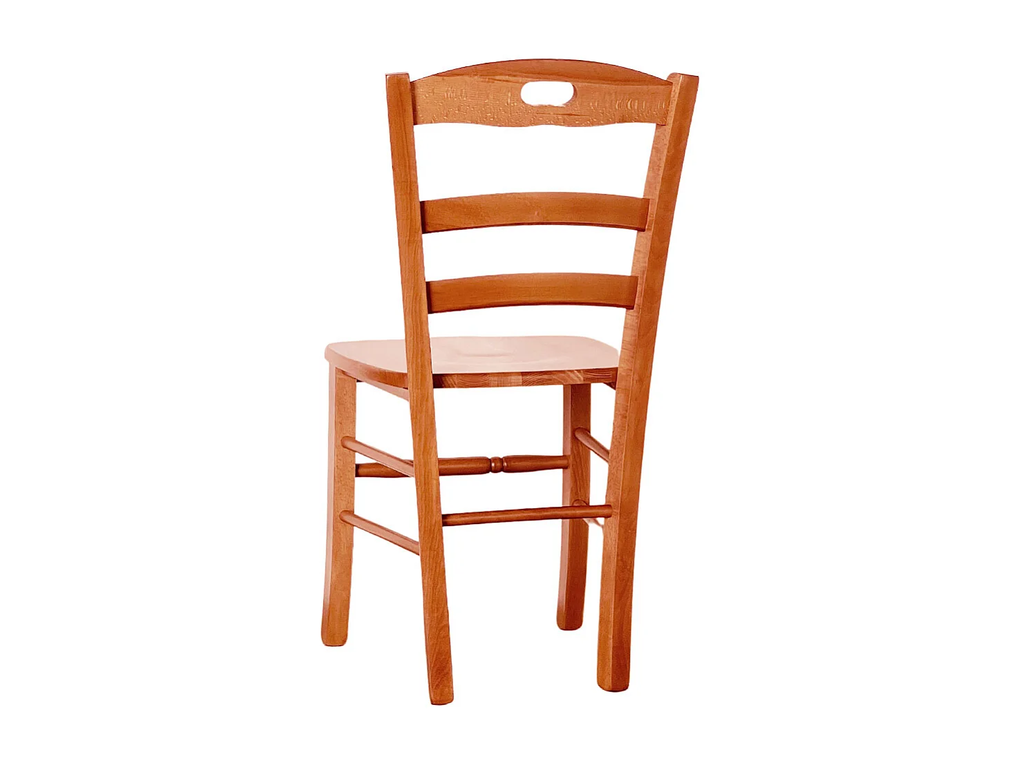 Silla Loris en nogal cerezo con asiento de madera maciza x 6