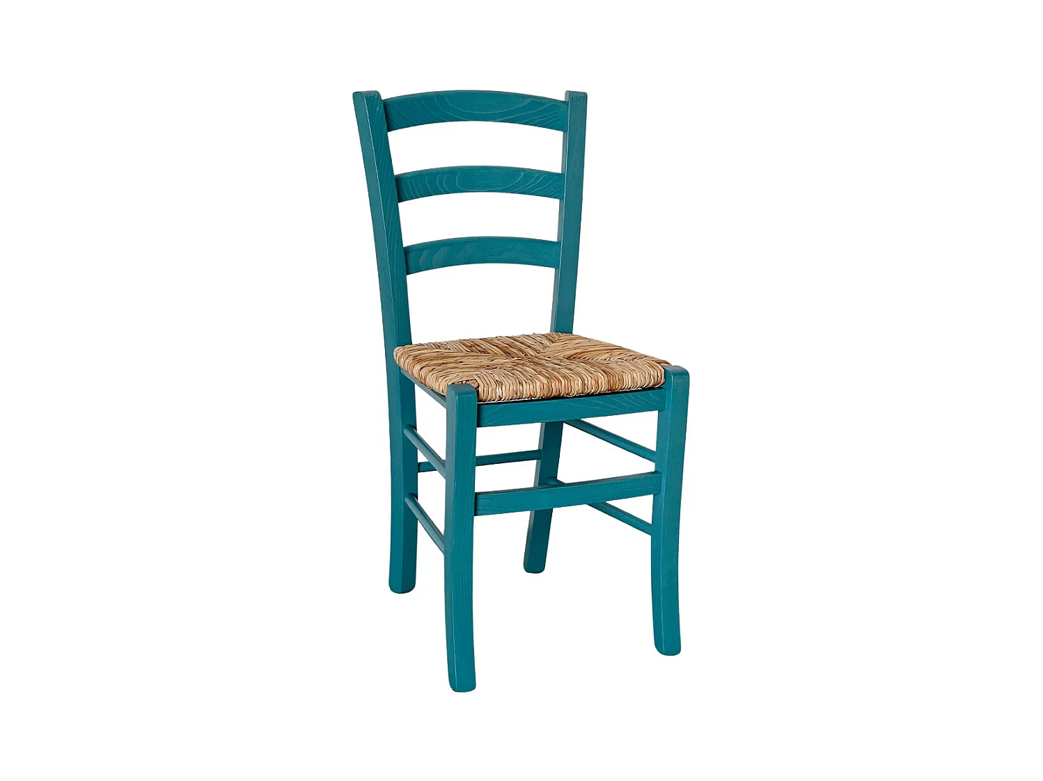 Chaise vénitienne turque en bois avec assise en papier de riz