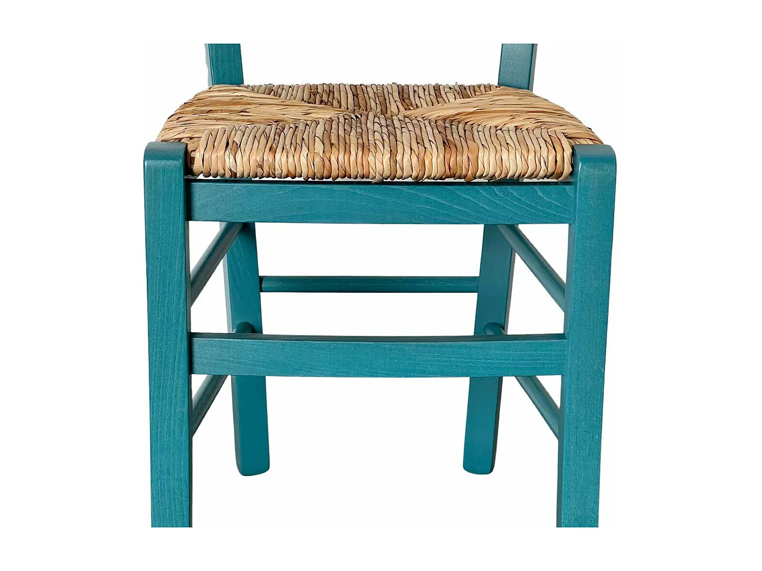 Chaise vénitienne turque en bois avec assise en papier de riz