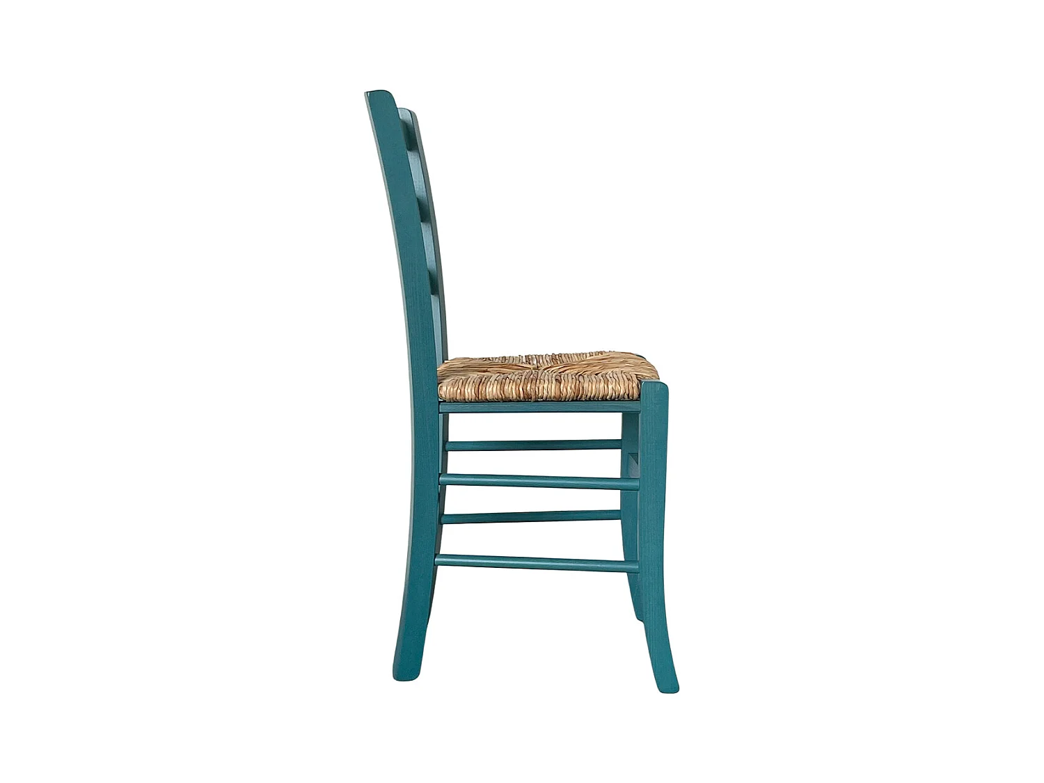 Chaise vénitienne turque en bois avec assise en papier de riz