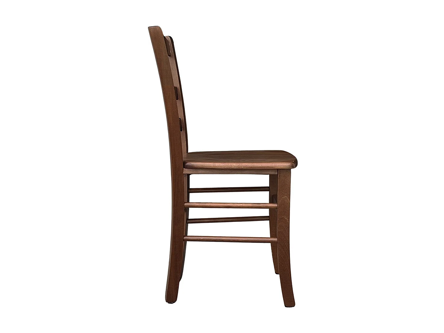 Sedia legno paesana con seduta in legno noce scuro x 2