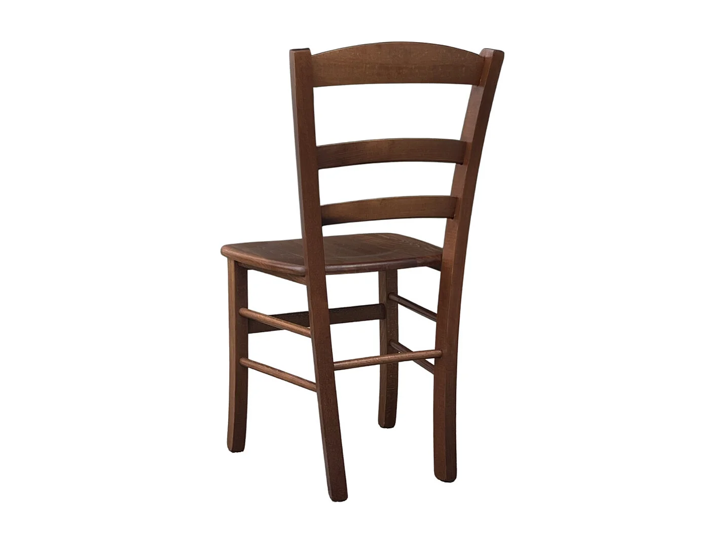 Sedia legno paesana con seduta in legno noce scuro x 2