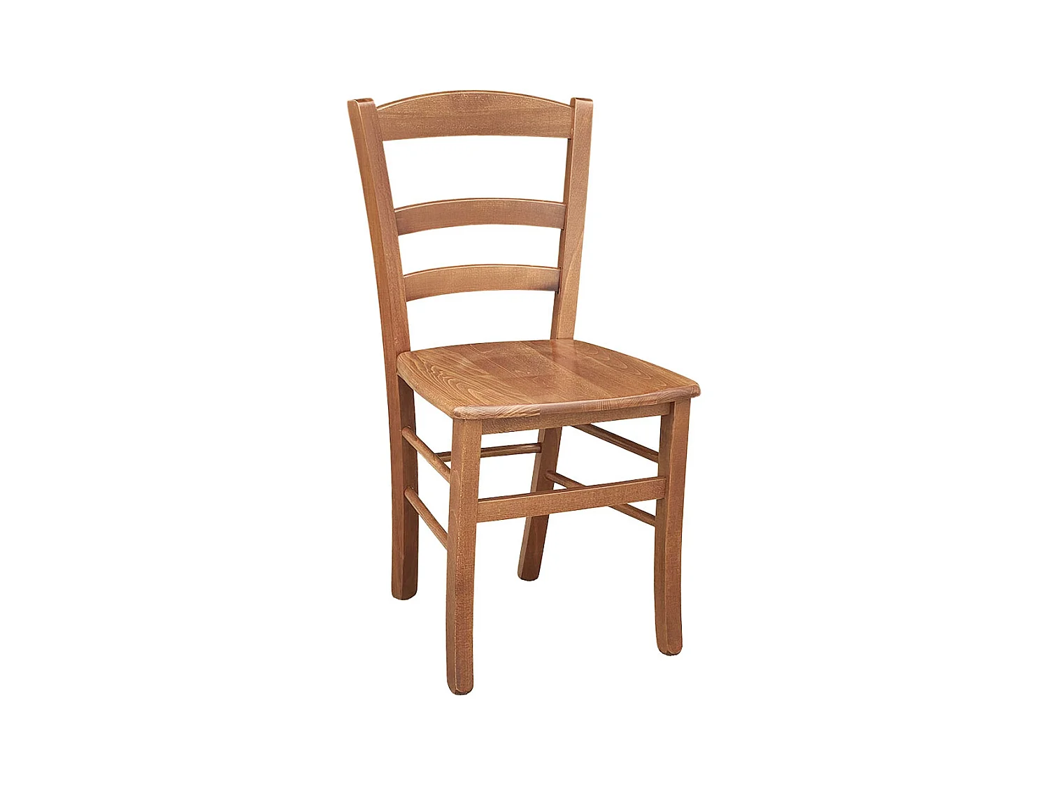 Chaise de campagne en bois avec assise en noyer clair