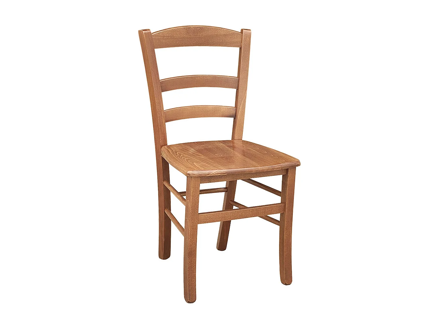 Chaise de campagne en bois avec assise en noyer clair