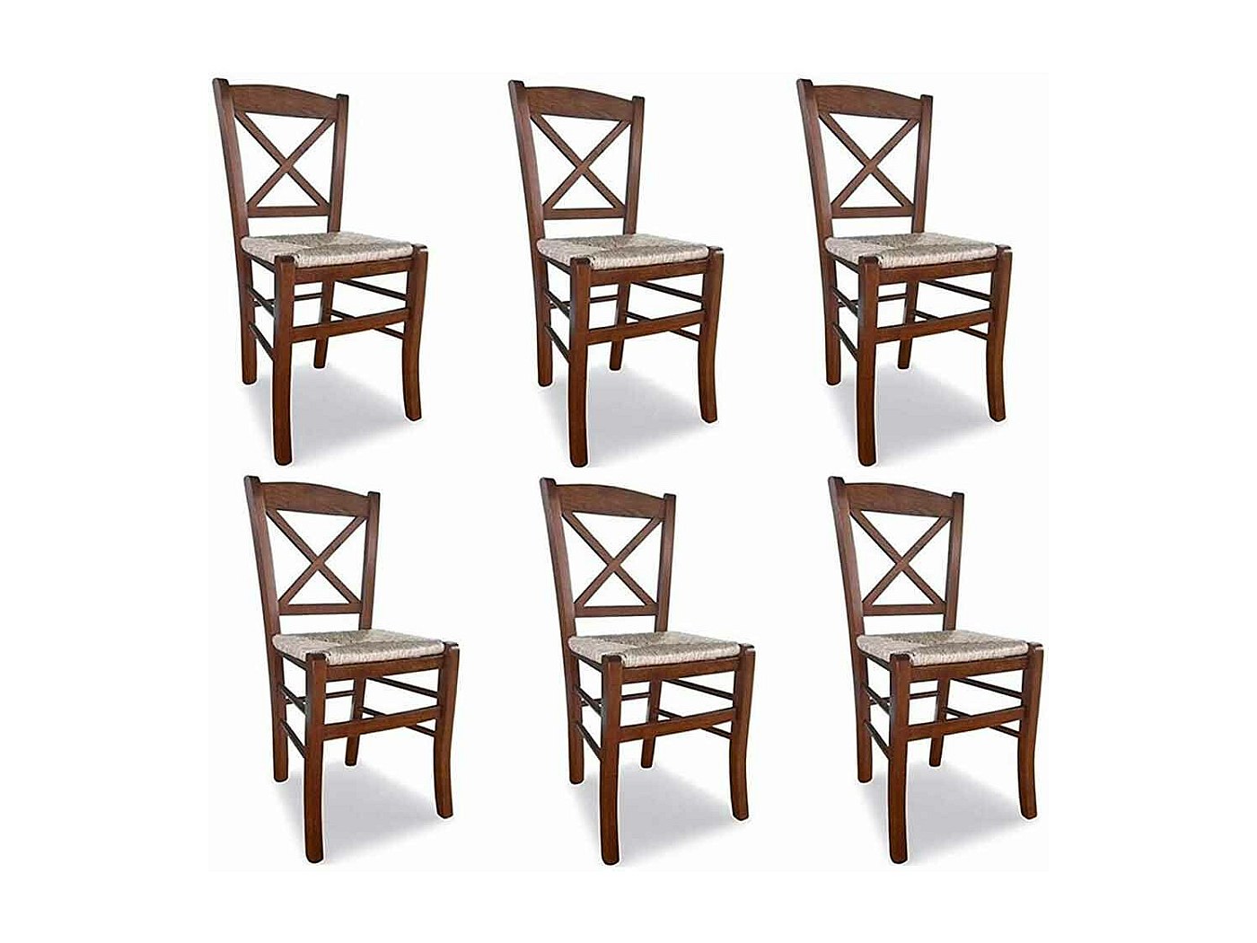 Sedia Venezia In Legno Massiccio Di Faggio Con Seduta In Paglia Naturale – Artigianale Italiana, Per Cucina, Bar E Ristoranti - 2