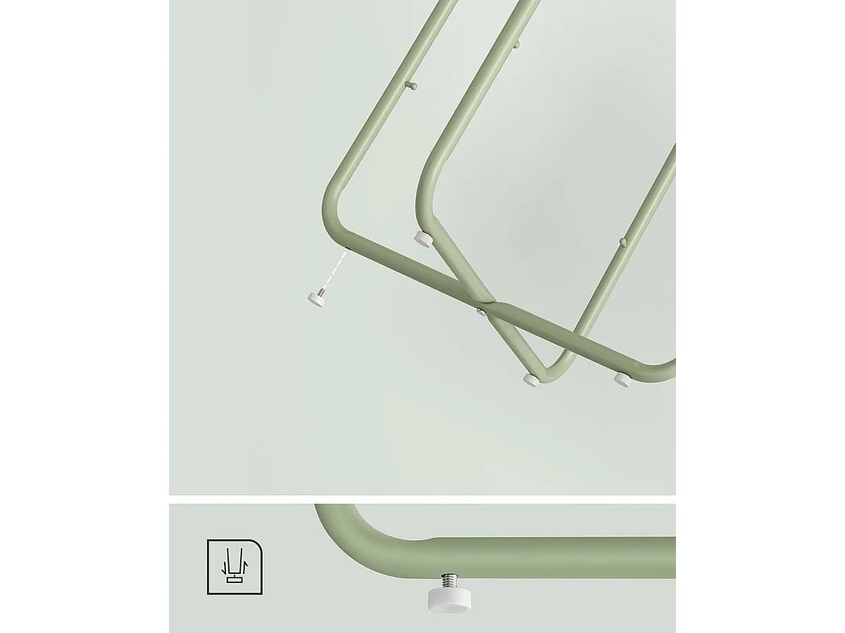 Parya Home Kleine ronde salontafel, bijzettafel met stoffen mand