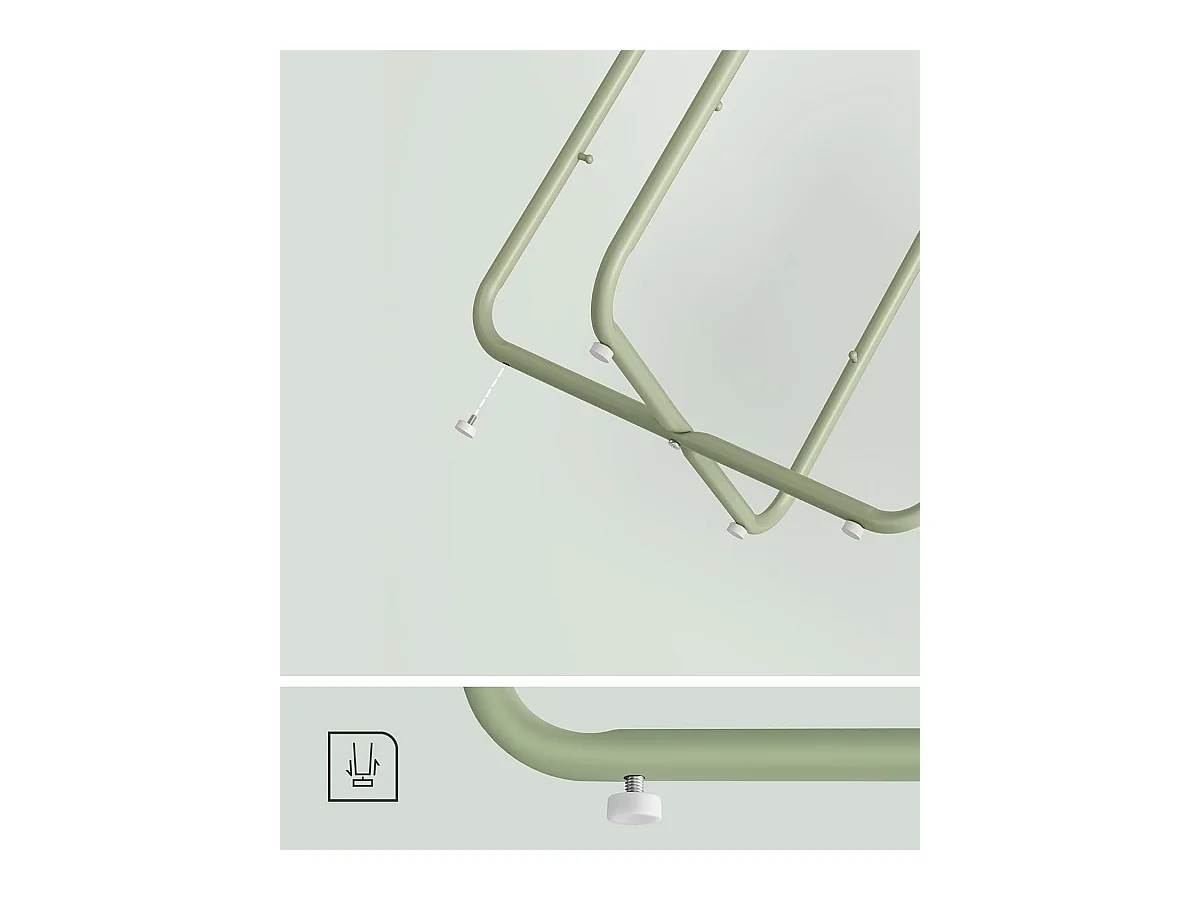 Parya Home Petite table basse ronde, table d'appoint avec panier en tissu